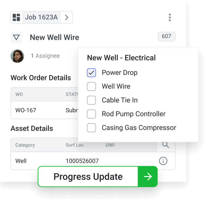 Work Completion UI